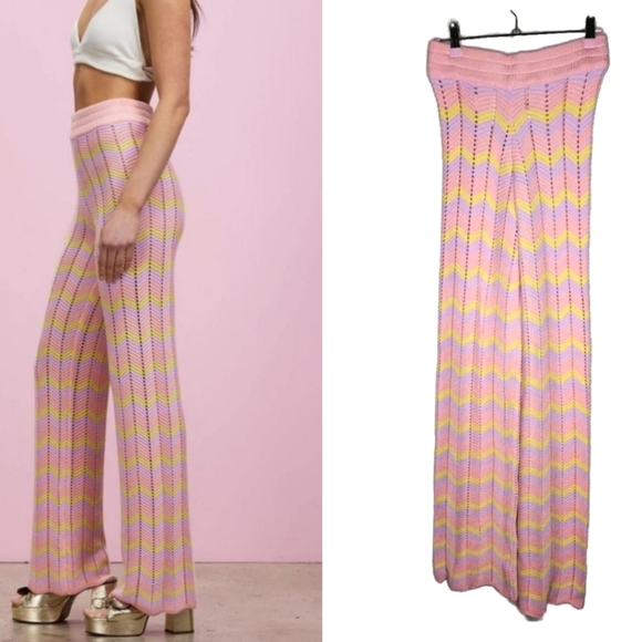 Damson Madder Boot Cut Clemence Pants in Pink Size 6 New With Tags - Picture 1 of 10